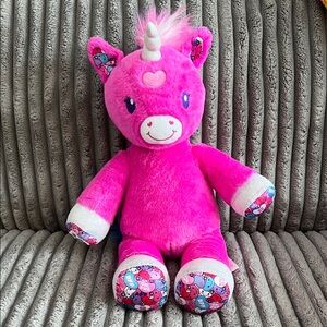 Build-A-Bear Candy Hearts 17” Unicorn plush. Valentines pink Stuffy 💘 BABW
